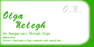 olga melegh business card